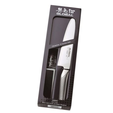 Juego cuchillo Global y afilador Minosharp