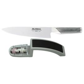 Juego cuchillo Global y afilador Minosharp